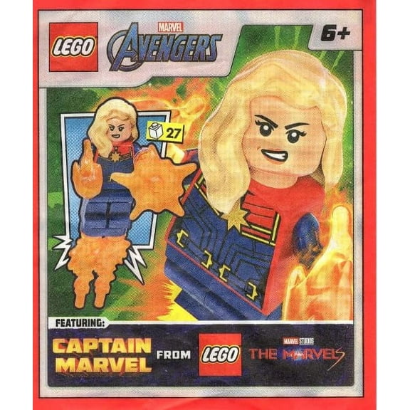 LEGO Superheroes: Captain Marvel Minifigure with Power Blasts