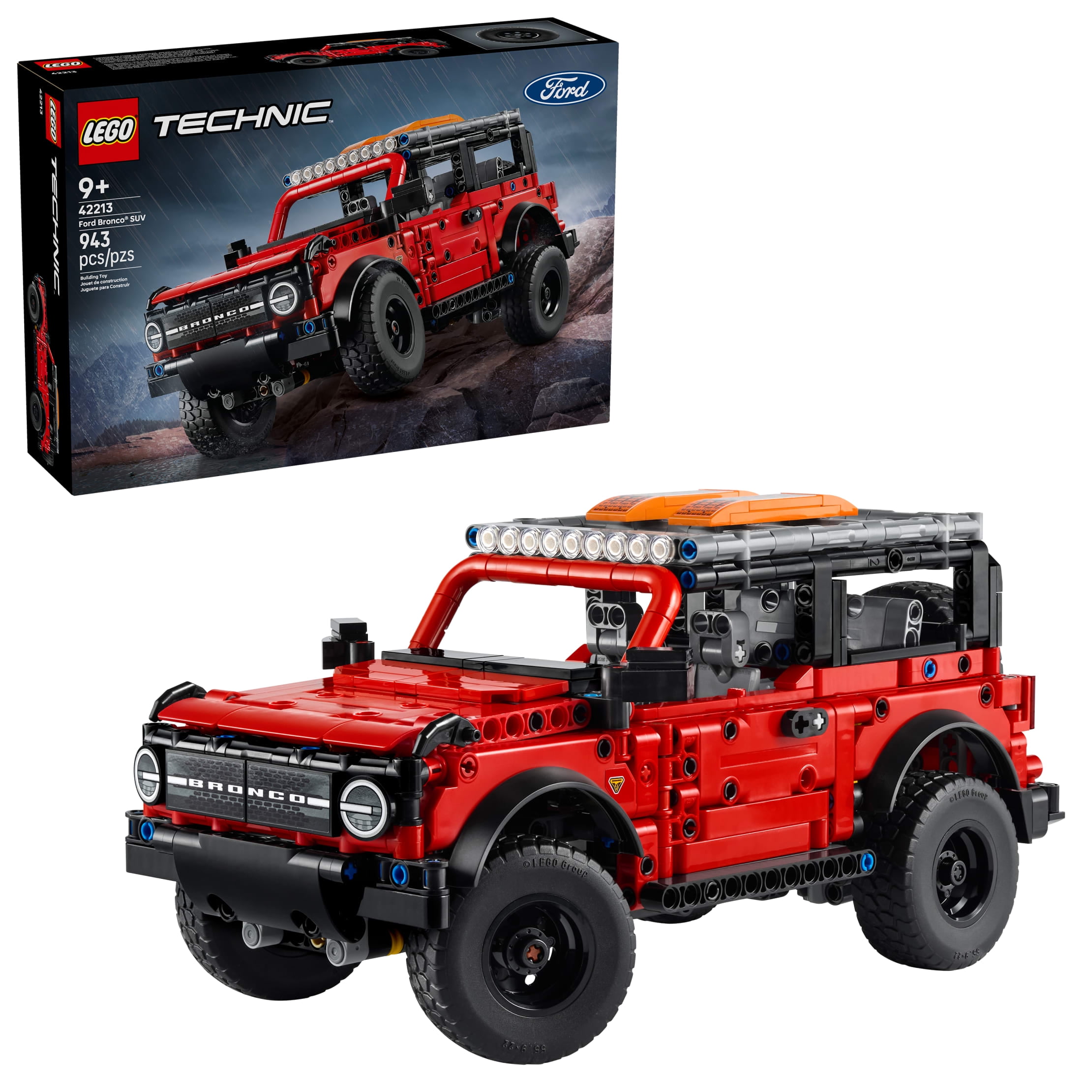 LEGO Technic Ford Bronco Kids Toy Car - Building Toy for Boys and Girls, Ages 10+ - Car Toy and Model Kit - Gift for Christmas - Authentic Ford Bronco Trim & Details - 42213