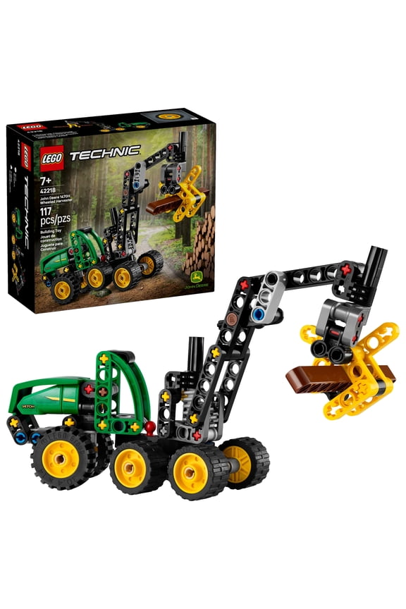 Technic John Deere 1470H Wheeled Harvester - Building Toy for Boys & Girls, Ages 7+ - Birthday Gift for Kids - W/ Realistic Suspension & Steering - 42218
