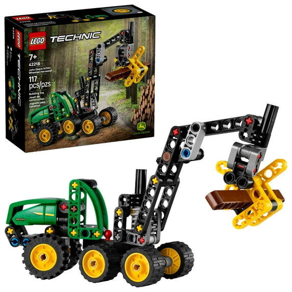LEGO Technic John Deere 1470H Wheeled Harvester - Building Toy for Boys & Girls, Ages 7+ - Birthday Gift for Kids - W/ Realistic Suspension & Steering - 42218