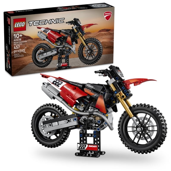 LEGO Technic Ducati Desmo450 MX Factory Motorcycle Toy - Building Toy for Boys & Girls, Ages 10+ - Kids Bedroom Decor - Motorcycle Model with Realistic Details - Gift for Birthdays - 42238