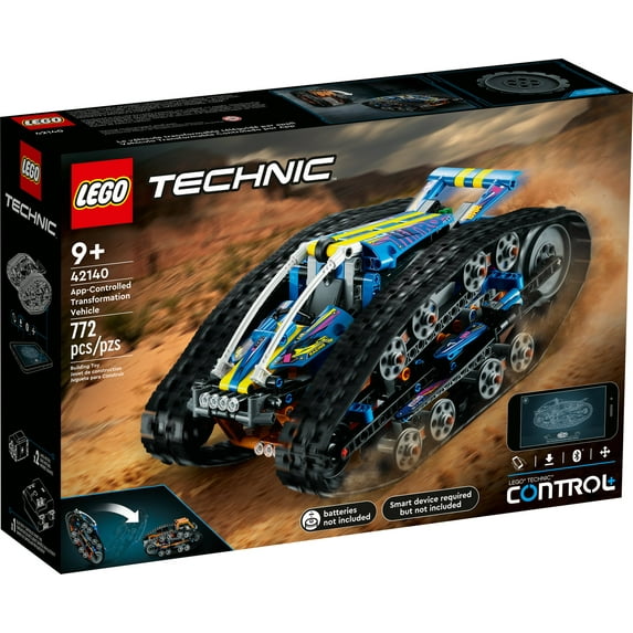 LEGO Technic App-Controlled Transformation Vehicle 42140, Off Road Remote Control Car, Building Car Kit that Flips, 2in1 RC Truck and Race Car Toy, Great Gift for Boys, Girls, Kids Who Love RC Cars
