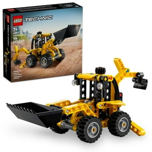 LEGO Technic Retroexcavadora Juguetes de Construcción - Set de Juguetes de Construcción para Niños y Niñas, Mayores de 7 Años - Ideas de Regalo Educativas para Cumpleaños de Niños con Excavadora Trasera Utilizable, Cucharón y Estabilizadores - 42197