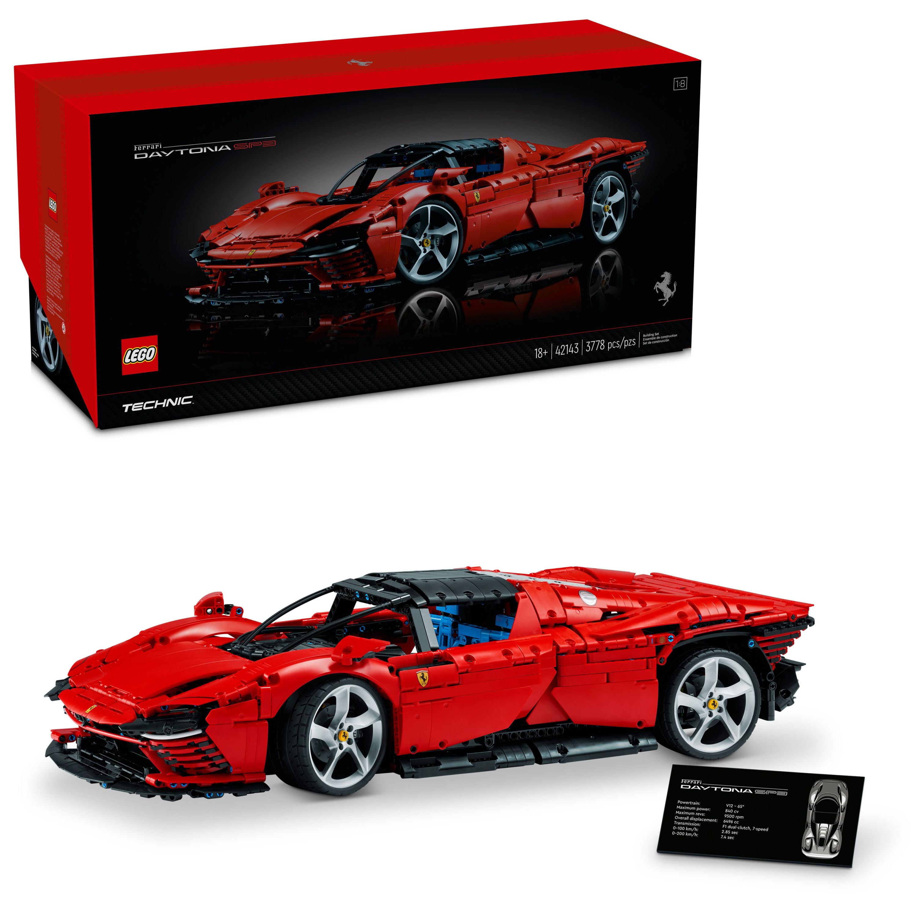 Whirlpool mindre film LEGO Technic Ferrari Daytona SP3 42143, Race Car Model Building Kit, 1:8  Scale Advanced Collectible Set for Adults, Gift for Car Lover - Walmart.com