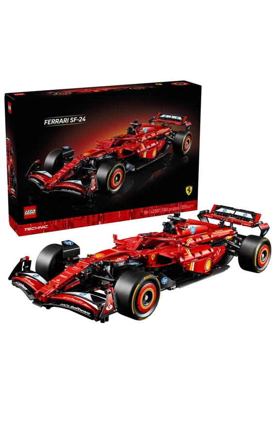 Technic Ferrari SF-24 F1 Model Car Kit - Building Set for Adults, Ages 18+ with Realistic Features - Gift for Groom, Groomsmen - Ferrari F1 DIY Craft for Display - 42207