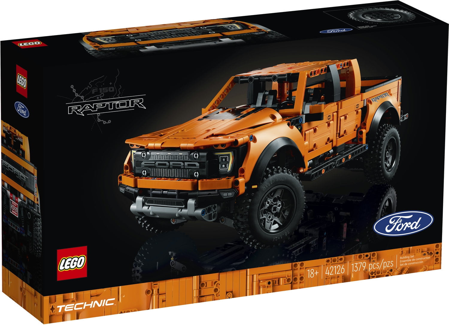 LEGO Technic Ford F 150 Raptor 42126 Truck Model Building Kit 1 379 Pieces Walmart