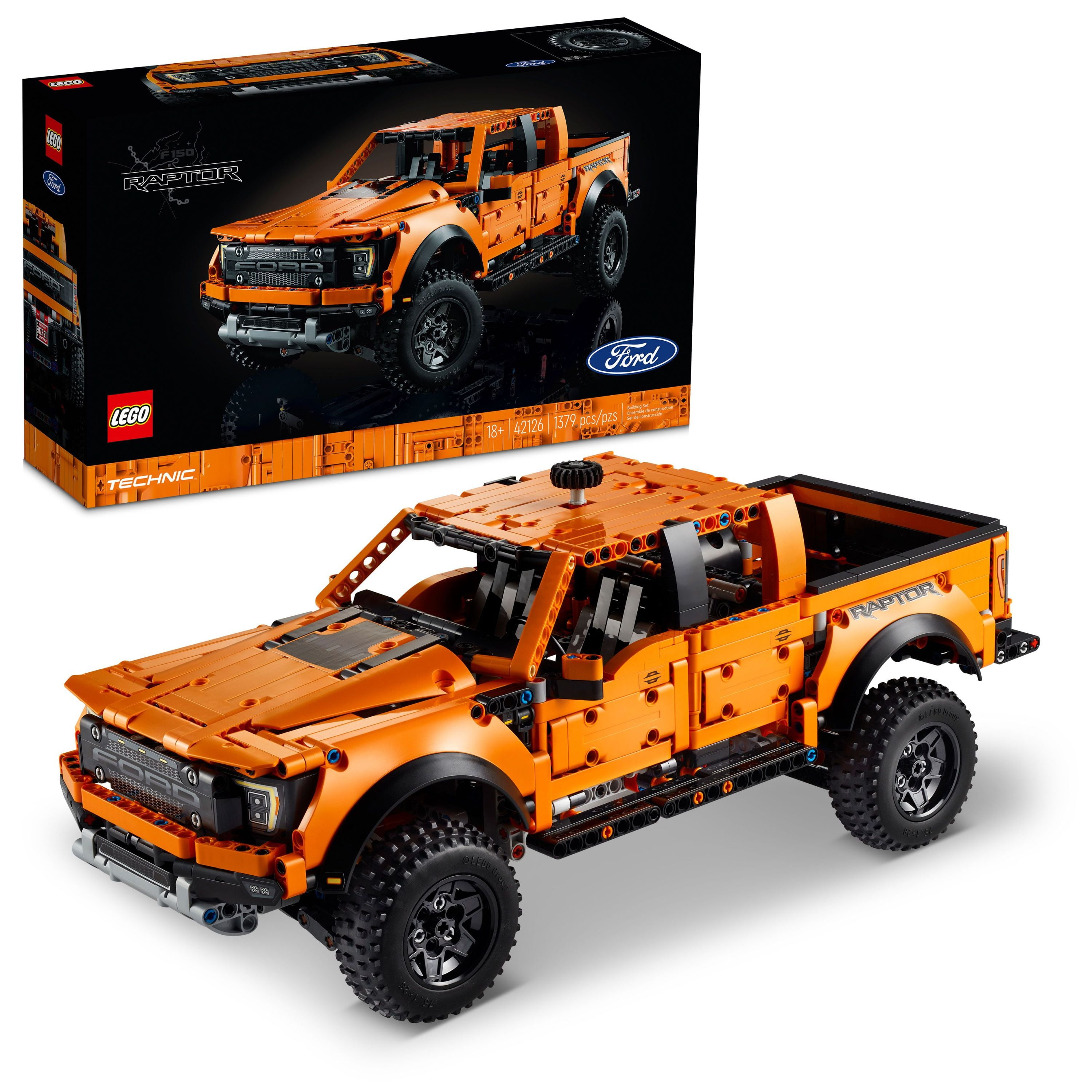 Træde tilbage Prædiken Stort univers LEGO Technic Ford F-150 Raptor 42126 Model Building Kit (1,379 Pieces) -  Walmart.com