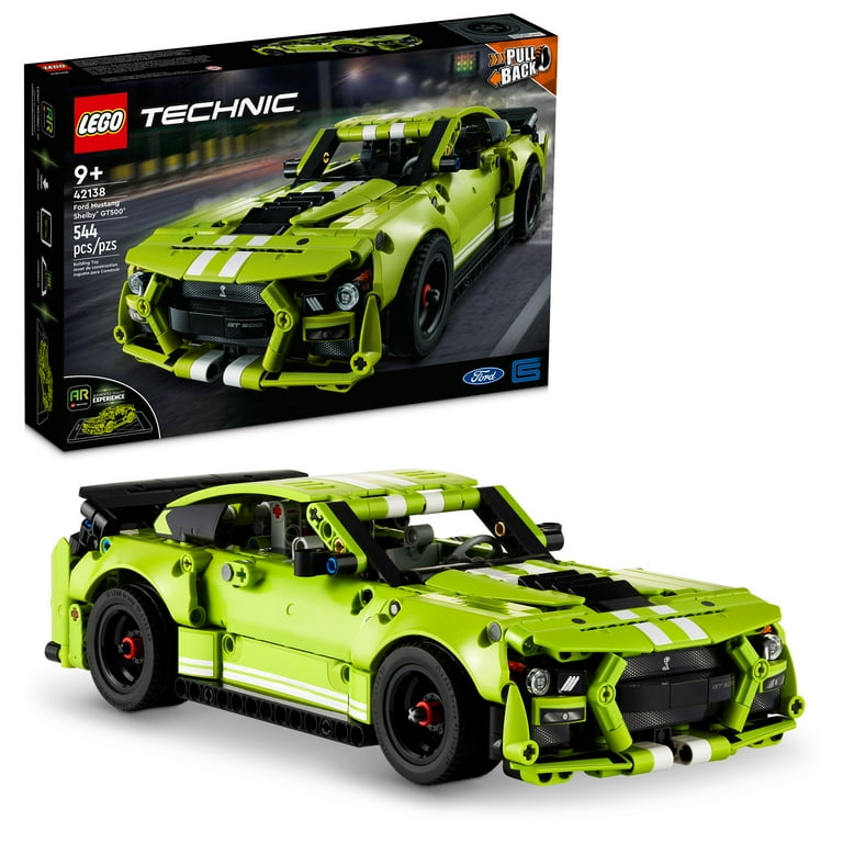LEGO Technic Ford Mustang Shelby GT500 Building Set 42138 - Pull Back Drag  Race Toy Car Model Kit, Featuring AR App for Fast Action Play, Great Gift  for Boys, Girls, and Teens