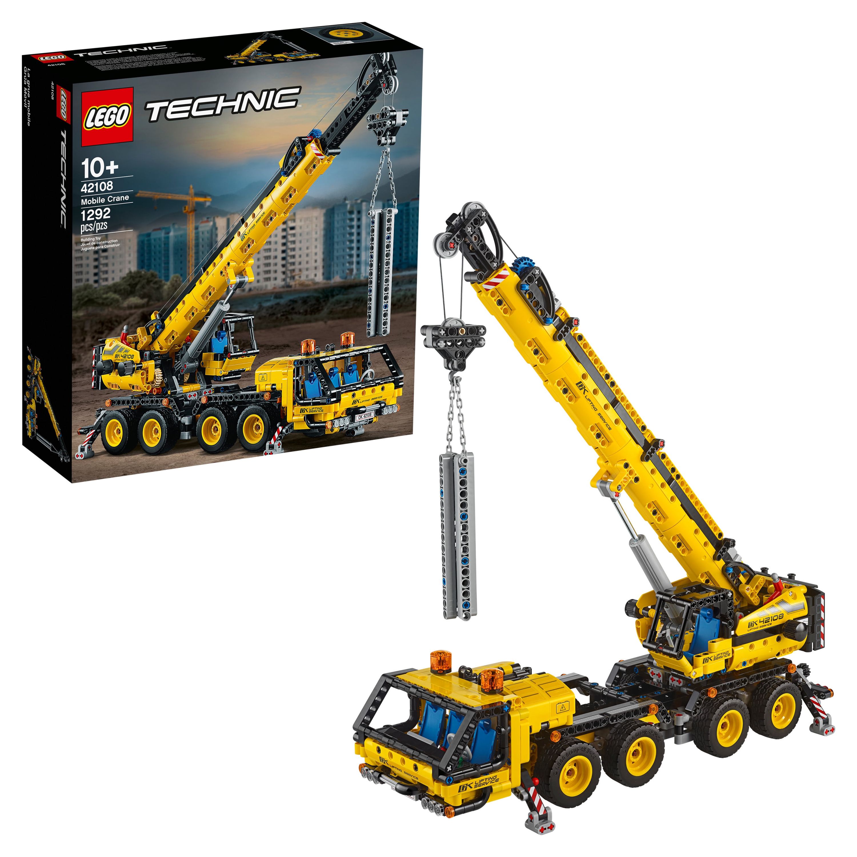 LEGO Technic Mobile Crane 42108 Construction Toy Building Kit (1,292 pieces) - image 1 of 10
