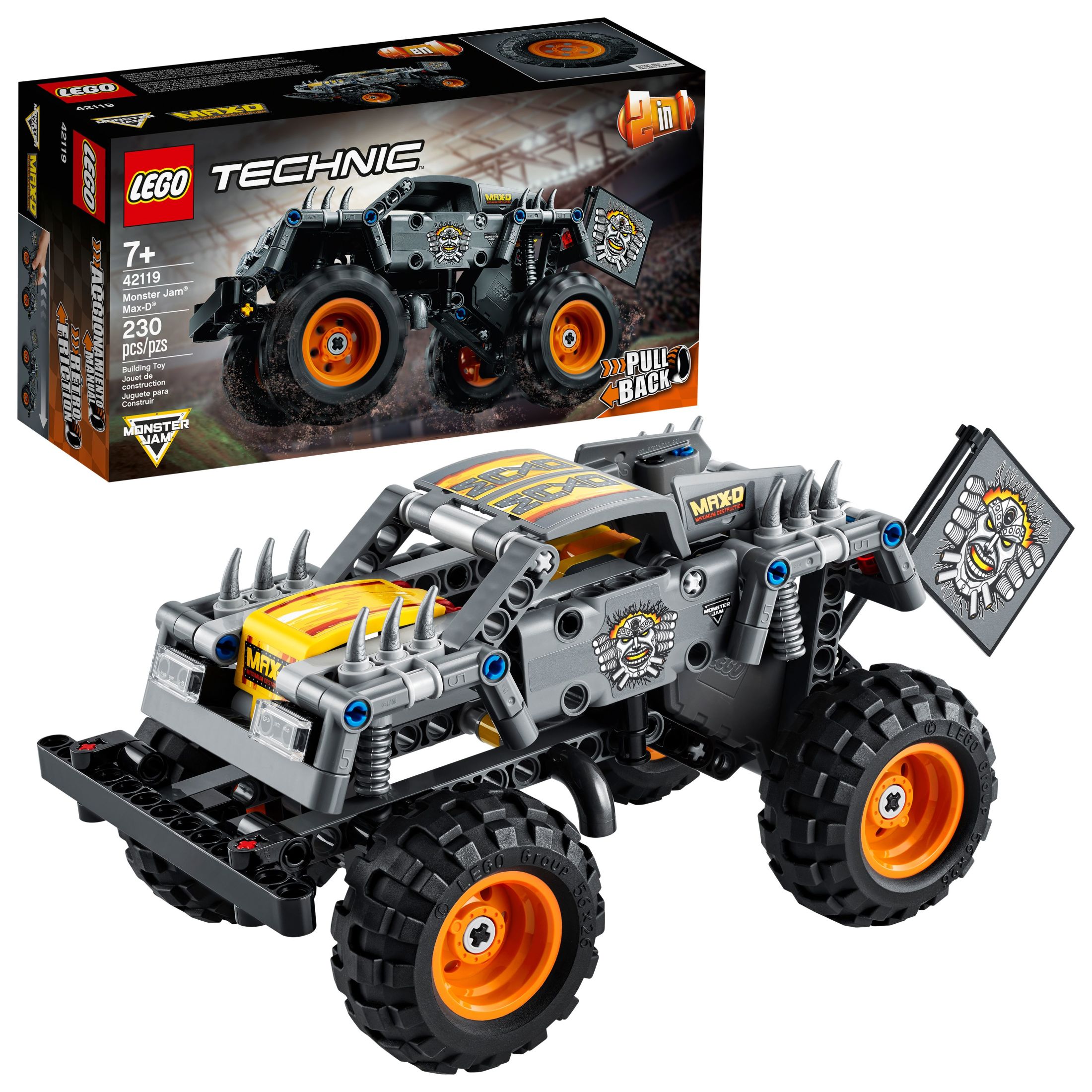LEGO Technic Monster Jam Max-D 42119 Model Kit for Kids Who Love Monster Trucks (230 Pieces) - image 1 of 8