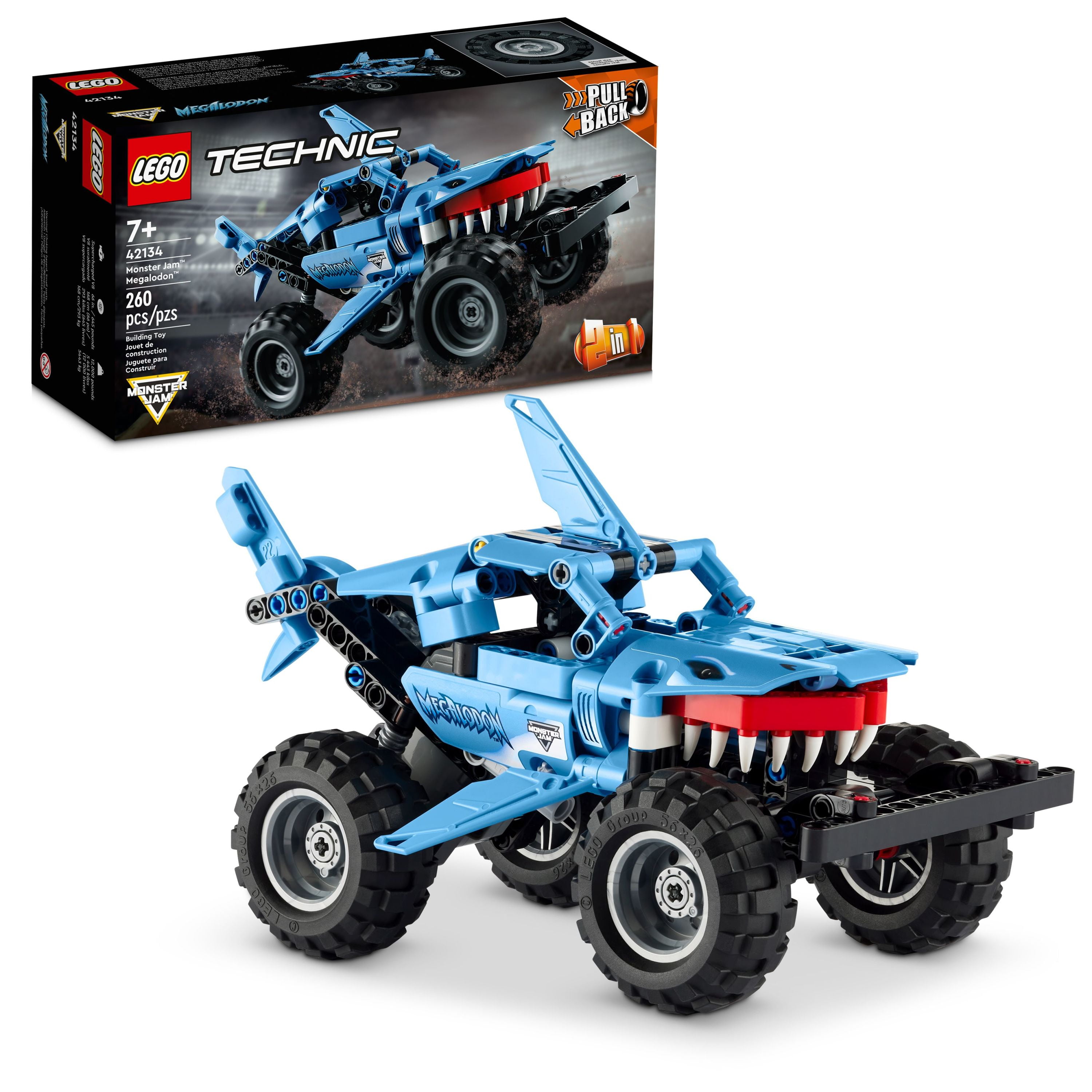 Permanent Onhandig zout LEGO Technic Monster Jam Megalodon 42134 2 in 1 Pull Back Shark Truck to  Lusca Low Racer Car Toy, 2022 Series, Set for Kids, Boys and Girls 7 Plus  Years Old - Walmart.com