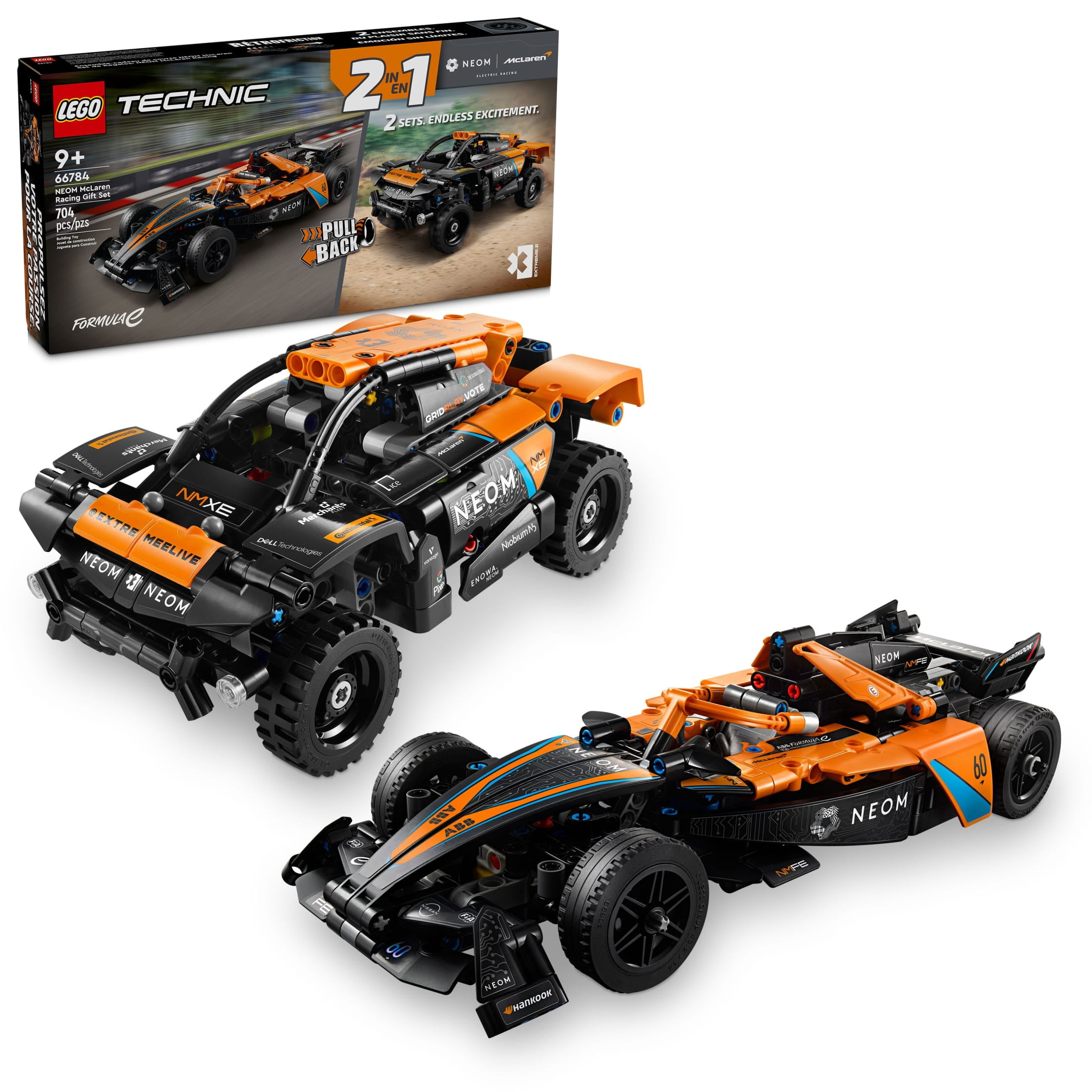 LEGO Technic NEOM McLaren Racing Gift Set - Building Toys for Boys, Ages 9+ - Pull Back Toy Cars for Kids - Christmas Gift Idea - W/ Authentic Details - 66784