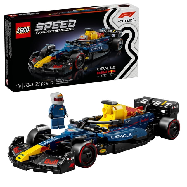 LEGO Speed Champions Oracle Red Bull Racing RB20 F1 Race Car Model Kit - Building Set for Adults, Ages 18+ With Realistic Features - Red Bull F1 DIY Craft for Display - Easter Basket Stuffers - 77243