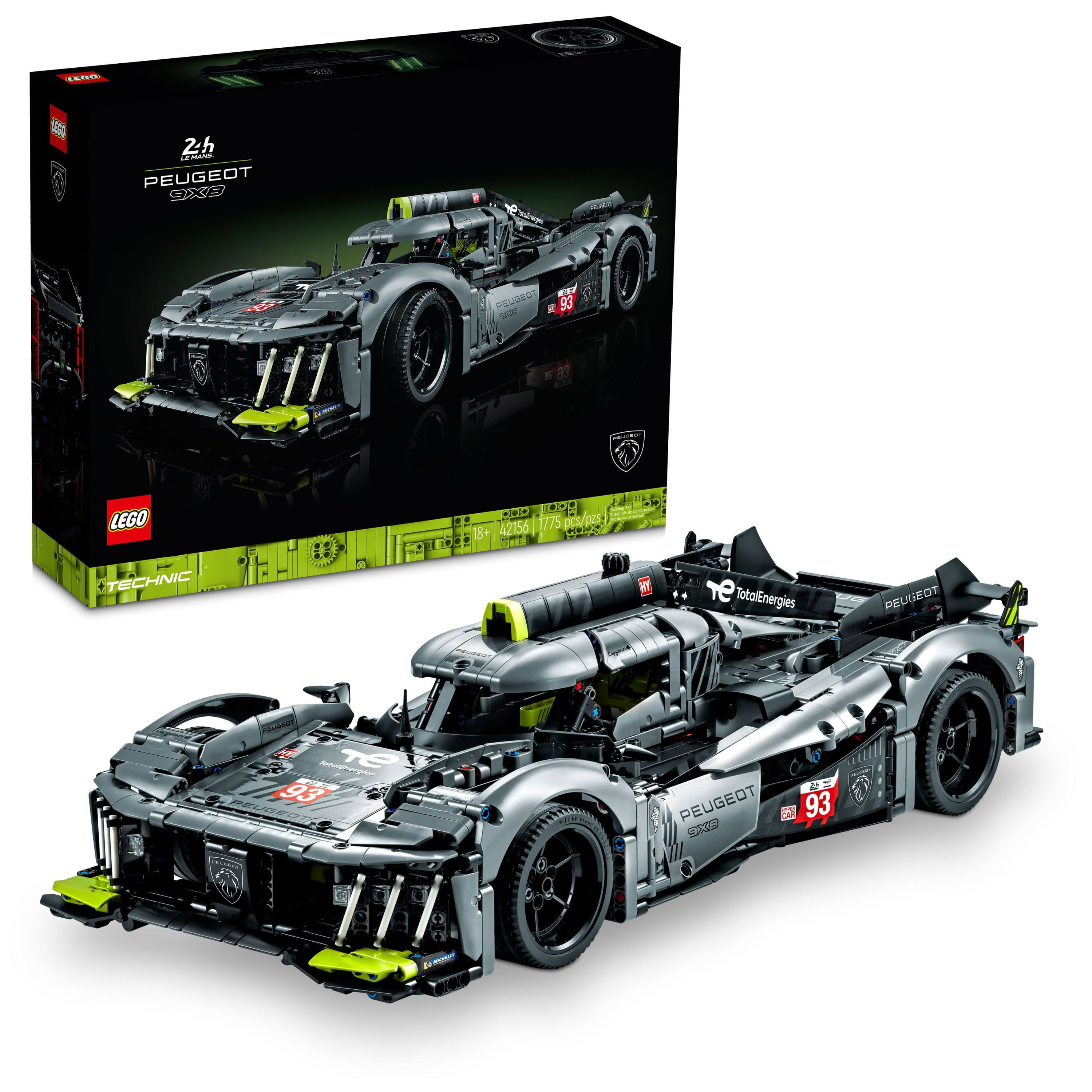Optimistisk distrikt dis LEGO Technic PEUGEOT 9X8 24H Le Mans Hybrid Hypercar 42156 Collectible Race  Car Building Kit for Adults and Teens - Walmart.com
