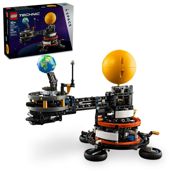 LEGO Technic Planet Earth and Moon in Orbit Building Set, Outer Space Birthday Gift for 10 Year Olds, Solar System Space Toy for Imaginative, Independent Play, Space Room Dcor for Boys & Girls, 42179
