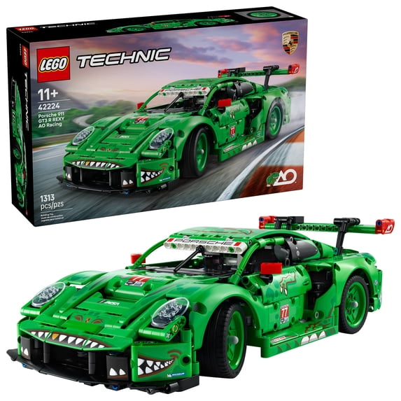 Cars Racing Food LEGO, Car, Porsche 911 GT3 R REXY AO Racing Car, 1313 Pieces - Walmart.com
