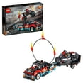 thumbnail image 1 of LEGO Technic Stunt Show Truck & Bike 42106 Building Kit with Motorcycle, Toy Truck and Trailer (610 pieces), 1 of 5