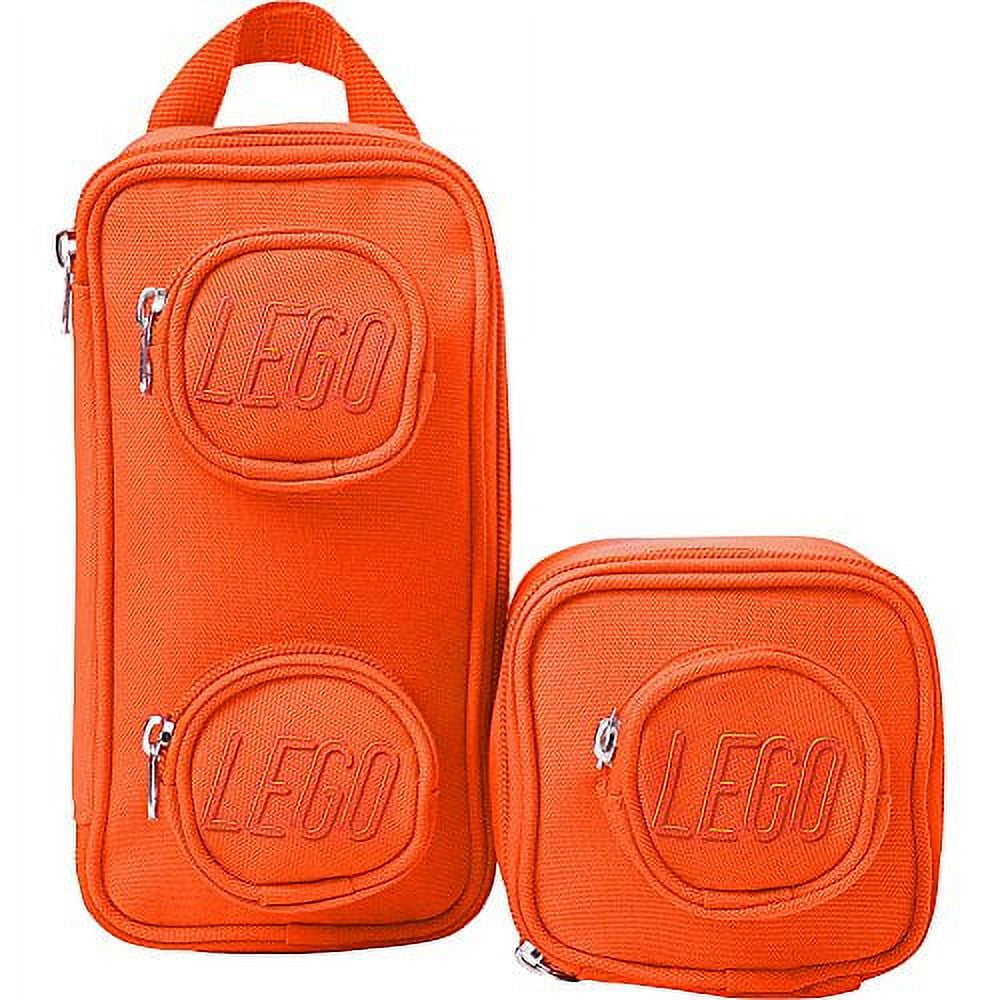 LEGO Unisex Brick Mini Backpack Pouch Set Orange