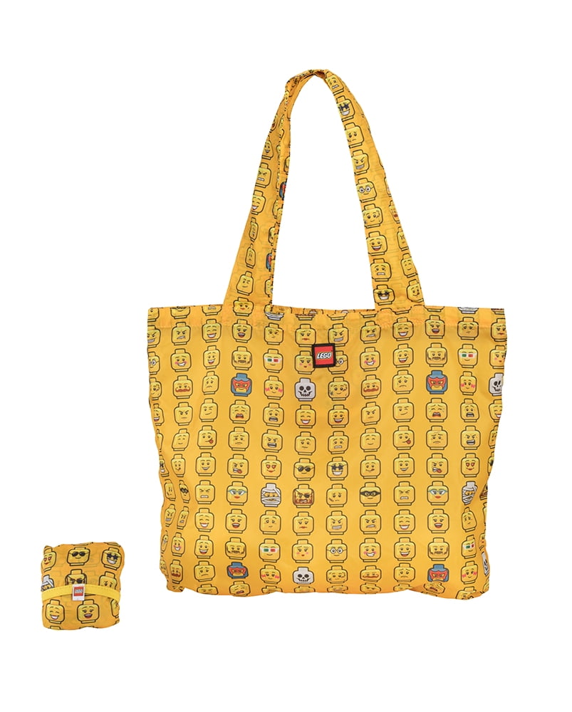 LEGO Unisex Minifigure Packable Tote Bag - Walmart.com