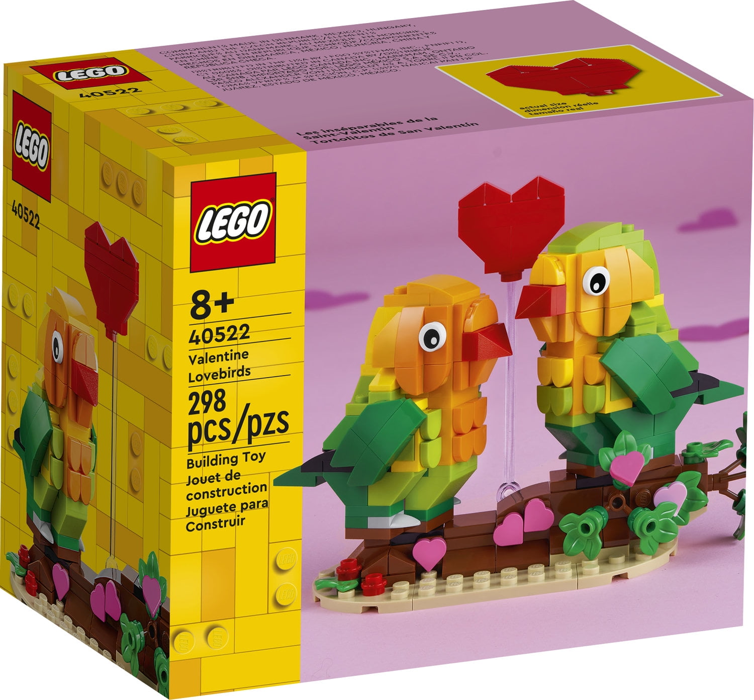 LEGO Lovebirds Building Kit Heart Display Great Gift for Valentine s Day or Any Occasion 40522 Ages 8 Walmart