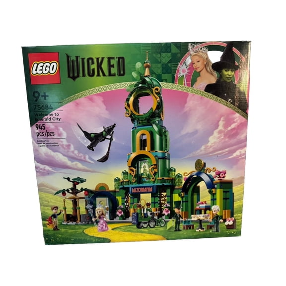 LEGO Wicked WELCOME TO EMERALD CITY 75684 Toy Building Kit Elphaba Glinda Oz New