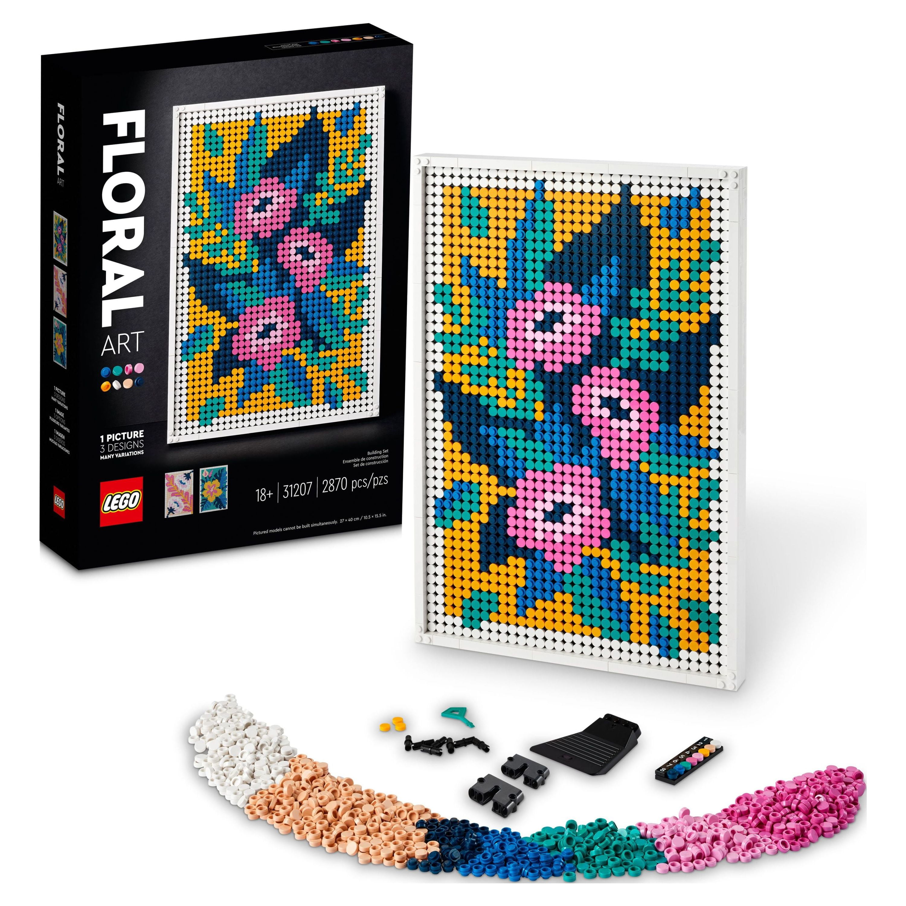 LEGO Floral Art Creativity Set (31207) - 3-in-1 Wall Kit for