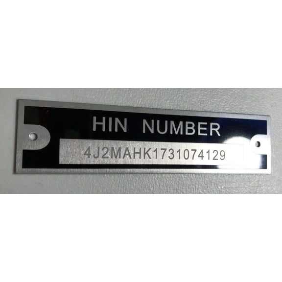 LEGONGSO HIN ID Plate Serial Number Hull ID Number Boat Watercraft Fishing Speedboat Skiing Engraving! ssage Through with Your Numbers!! Ships Fast! C