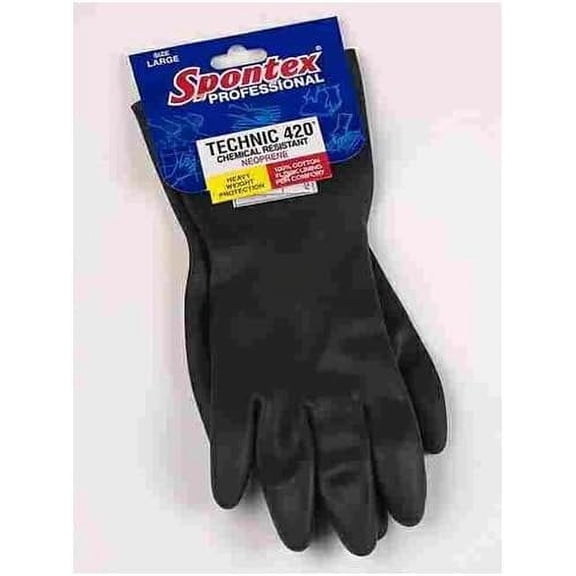 Lehigh Spontex Rubber Gloves - Protective Work Glove - Extra Large