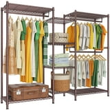 Heavy Duty Clothing Garment Rack, Freestanding Hanger Double Rail ...