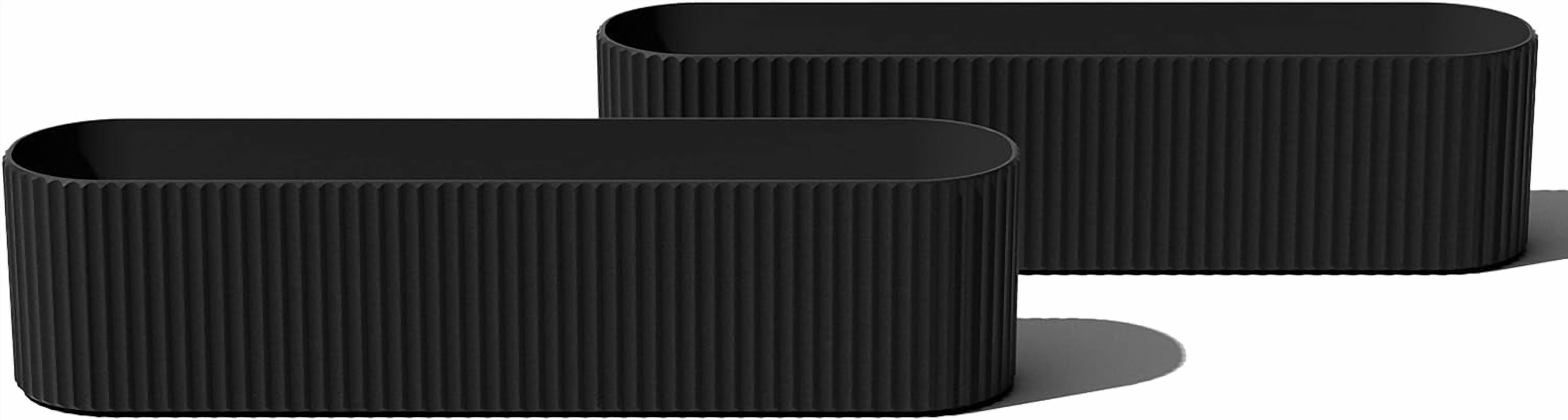 LEHOME Demi Series Window Box Planter - Long Planter Box for Windowsill/Balcony | Durable Plastic-Stone Composite Material | Modern Décor for Flowers/Herbs