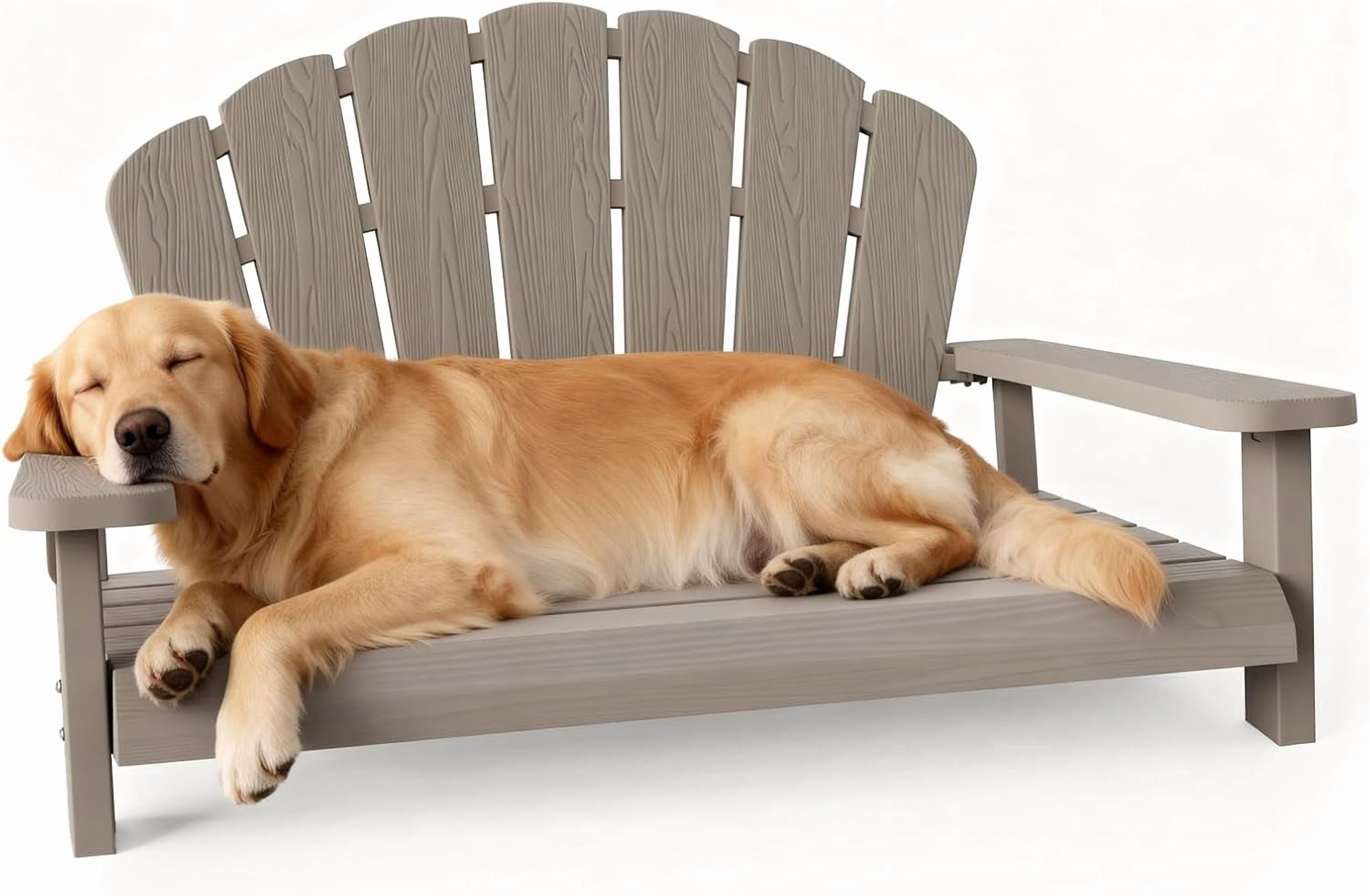 LEHOME Dog Bed - Waterproof & Washable Pet Bed, Durable Resin Comfort Design, Easy to Assemble Indestructible Bed(Gray,40.24 * 30.08 * 20.04)