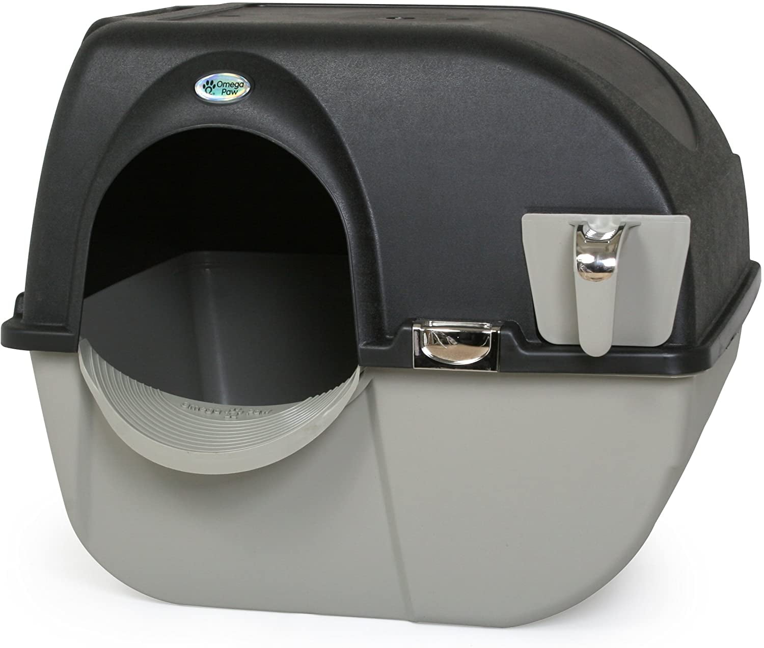 LEHOME Elite Self Cleaning Roll 'n Clean Litter Box, Midnight Black, Large (EL-RA20-1)