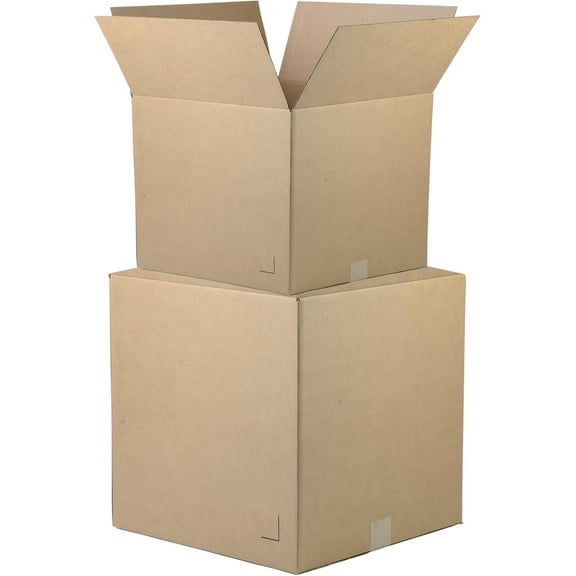 LEHOME Moving Boxes Medium 18 x 14 x 12 Corrugated Moving Boxes  6 Pack | Durable, Recyclable, Flat-Shipped Cartons for Moving & Storage