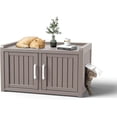 thumbnail image 1 of LEHOME Outdoor Cat House, Resin Hidden Litter Box Weatherproof with Double-Door Dual Compartment, Enclosed Litter Box Furniture for Indoor & Outdoor Use, 1 of 7