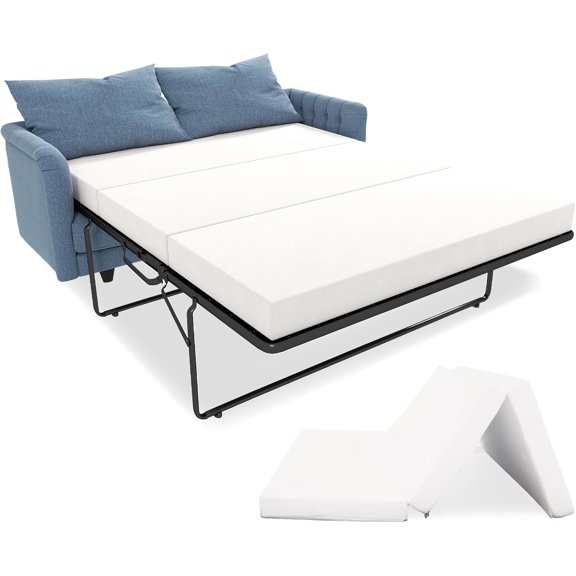 LEHOME Sofa Bed Mattress Replacement 4 Inch - Foam Sofa Beds Mattress for Sleeper Sofas and Hide a Bed Couches, Pull Out Couch, Sofas Not Included,Full Size 72" L x 53" W x 4" H