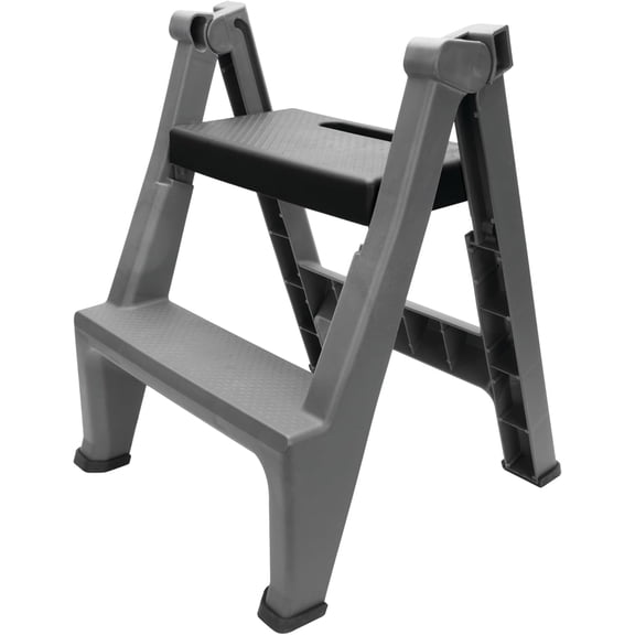 LEHOME W85040 Heavy Duty 2-Step Folding Ladder, 300lb Weight Capacity, Slip-Resistant Tread and Compact Foldable Design for Easy Storage
