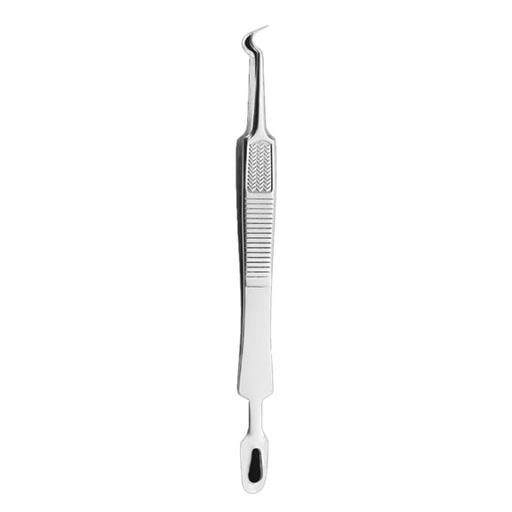LEHOZIHEQ 1Pcs Bend Curved Facial Extractor Tweezers Needle Remover