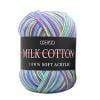 LEHOZIHEQ 4 Colors Milk Cotton Yarn, Crochet Cotton Knitting Thread Soft Warm Baby Yarn for Jumpers Blankets Baby Garments Furnishings Weaving Knitting & Crochet