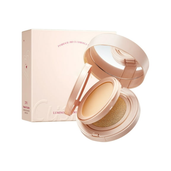 LEHOZIHEQ Air Cushion Foundation, Powder Foundation, Natural Matte Liquid Foundation, Flawless Finish, Oil Control Moisturizing Setting Powder(A)