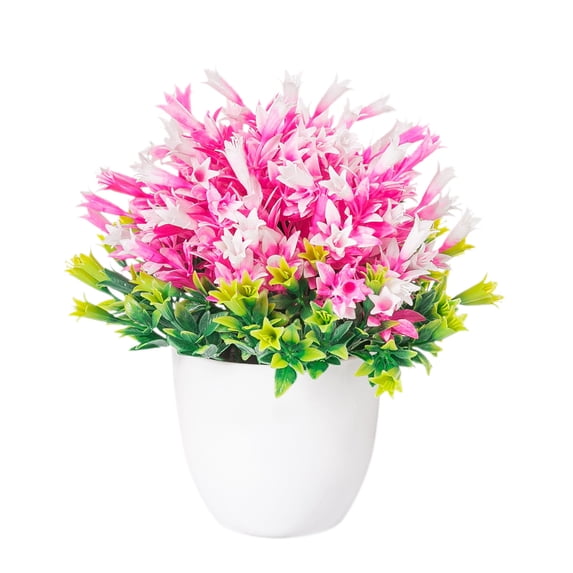 LEHOZIHEQ Artificial Flower, Artificial UV Resistant Potted, for Outside Window Box Porch Planters Garden Thanksgiving Decor