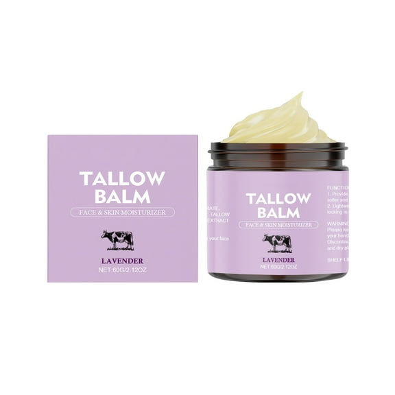 LEHOZIHEQ Beef Tallow for Skin, Fresh & Cozy, 24-Hour Moisture Skin Care, Lightweight & Non-Greasy, Made with Natural Shea, Lavender