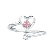 LEHOZIHEQ Birthstone Rings for Women, Adjustable Heartbeat Ring Nurse Doctor Jewelry Graduation Gifts for Medical Student