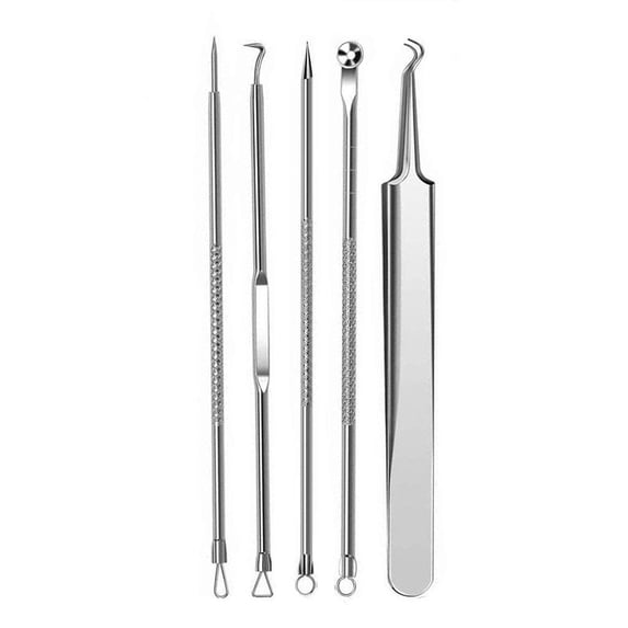 LEHOZIHEQ Blackhead Extractor Tool Blackhead Remover Tweezers Box Set 5 PCS