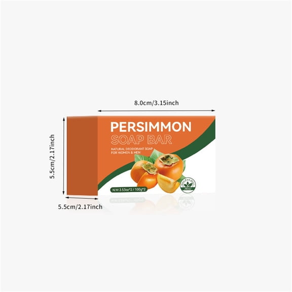 LEHOZIHEQ Body Deodorizing Soap Removes Dirt Oil Without Tightness Persimmon 200g
