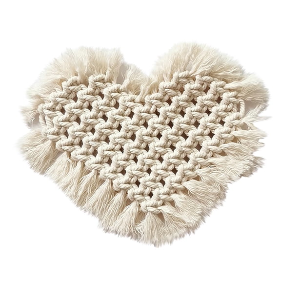 LEHOZIHEQ Boho Macrame Coasters, Absorbent Coaster for Drinks, Round Handmade Woven Coasters, for Office Desk, Kitchen, Dining Room