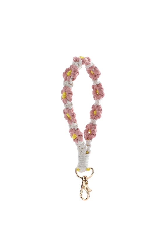 Boho Macrame Keychain, Wristlet Keychain, Weave Exquisite Keyring, Holder Bracelet Handmade Wrist Lanyard for Women