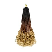 LEHOZIHEQ Bouncy Braiding Hair 24 Inch Loose Wavy, Loose Crochet Braids Hair, Spanish Curly Braids Hair, French Curly Crochet Hair 8Pack Spiral Curly Crochet Braiding Hair
