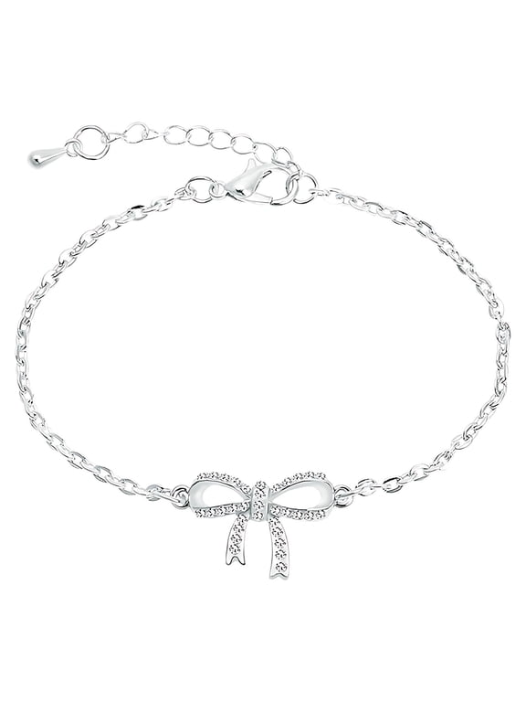 Bow Bracelets, Dainty Chain Bracelets, Ribbon Bracelets, Necklaces Trendy Jewelry Gifts for Women