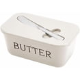 thumbnail image 1 of LEHOZIHEQ Butter Dish with Lid, Countertop & Fridge Butter Keeper, with Stainless Steel Multipurpose Butter Knife, Dishwasher Safe, 1 of 1