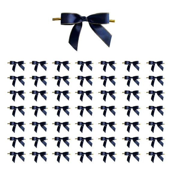 LEHOZIHEQ Cake Bows, Vintage Satin Bowknot Ribbons, Cupcake Topper for Wedding Birthday Party Gift Wrapping, Party Decoration